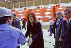 Cristina Fernandez at Atucha 2 (Image: Presidency of Argentina)